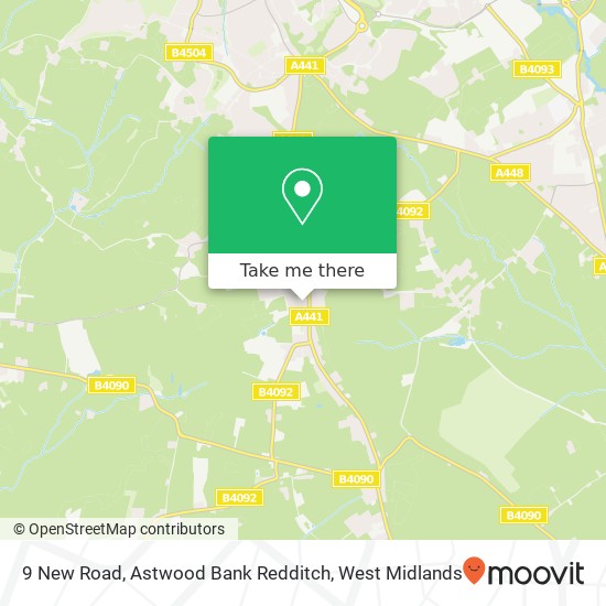 9 New Road, Astwood Bank Redditch map