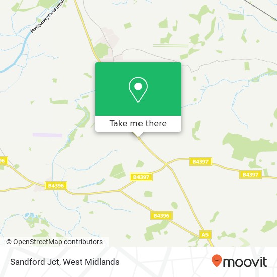 Sandford Jct map