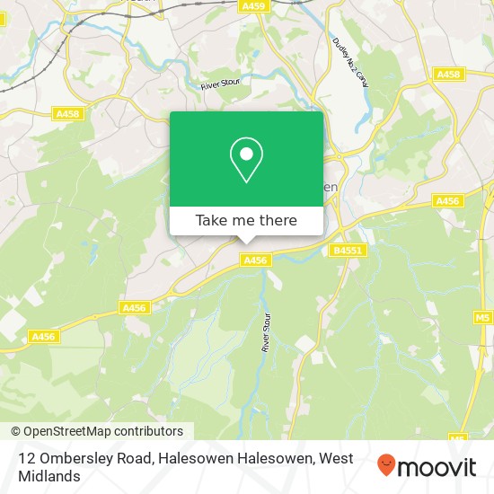 12 Ombersley Road, Halesowen Halesowen map