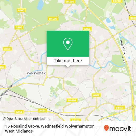 15 Rosalind Grove, Wednesfield Wolverhampton map