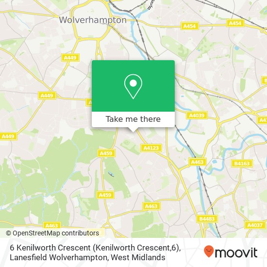 6 Kenilworth Crescent (Kenilworth Crescent,6), Lanesfield Wolverhampton map