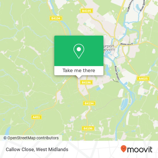 Callow Close map