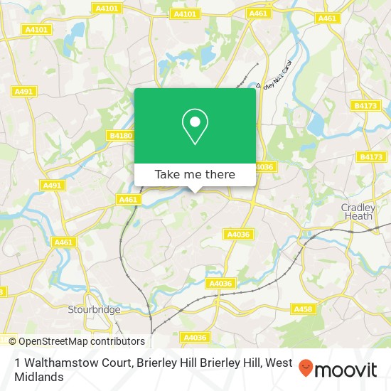 1 Walthamstow Court, Brierley Hill Brierley Hill map