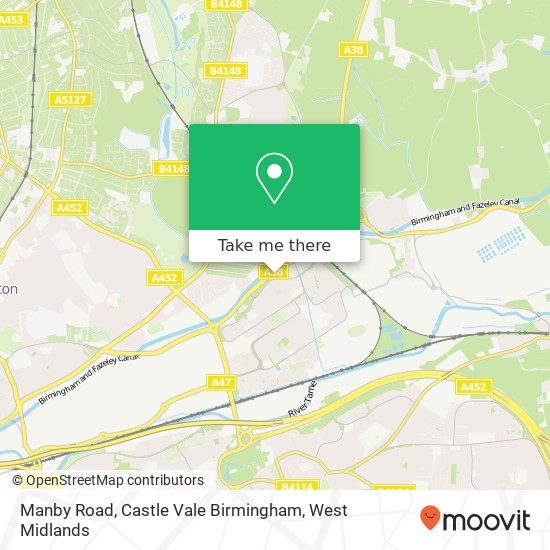 Manby Road, Castle Vale Birmingham map