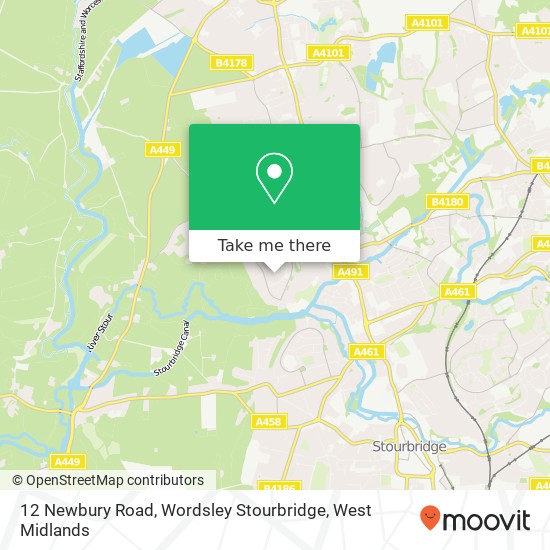 12 Newbury Road, Wordsley Stourbridge map