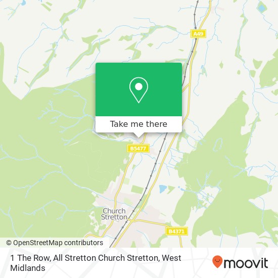 1 The Row, All Stretton Church Stretton map