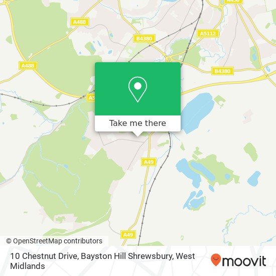 10 Chestnut Drive, Bayston Hill Shrewsbury map