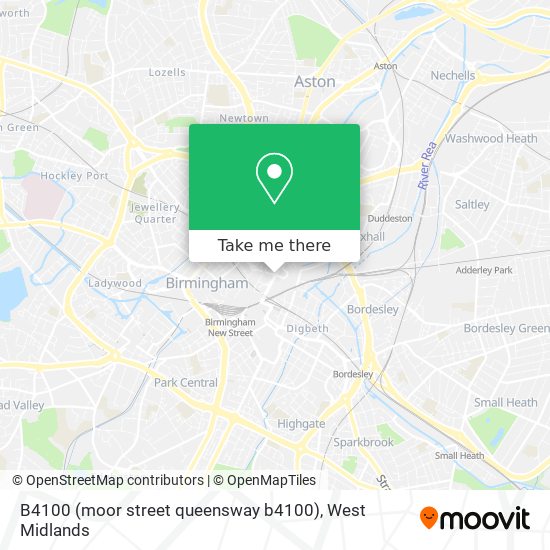 B4100 (moor street queensway b4100) map