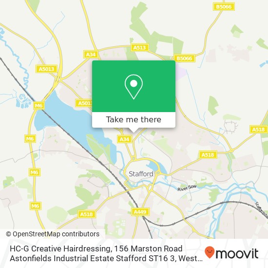 HC-G Creative Hairdressing, 156 Marston Road Astonfields Industrial Estate Stafford ST16 3 map