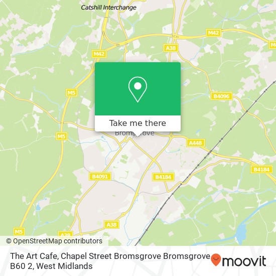 The Art Cafe, Chapel Street Bromsgrove Bromsgrove B60 2 map