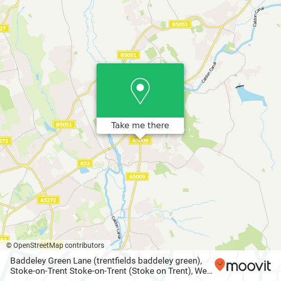 Baddeley Green Lane (trentfields baddeley green), Stoke-on-Trent Stoke-on-Trent (Stoke on Trent) map
