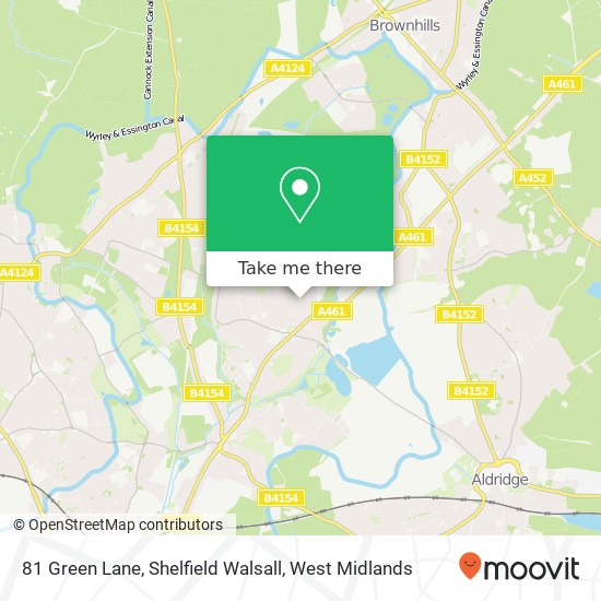 81 Green Lane, Shelfield Walsall map