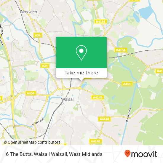 6 The Butts, Walsall Walsall map