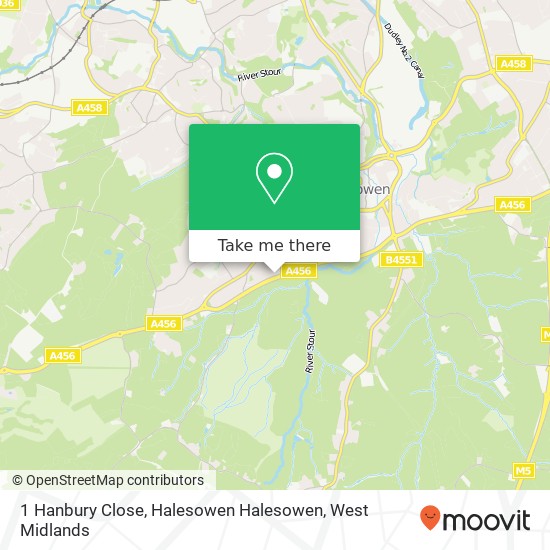 1 Hanbury Close, Halesowen Halesowen map