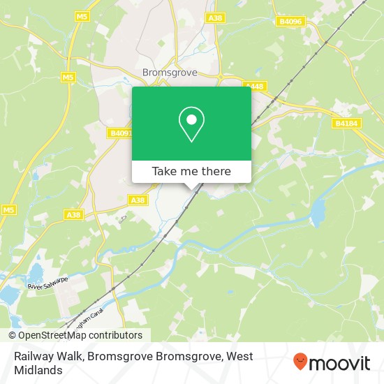 Railway Walk, Bromsgrove Bromsgrove map