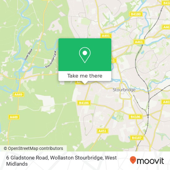 6 Gladstone Road, Wollaston Stourbridge map