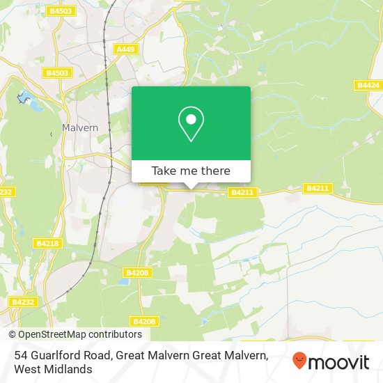 54 Guarlford Road, Great Malvern Great Malvern map