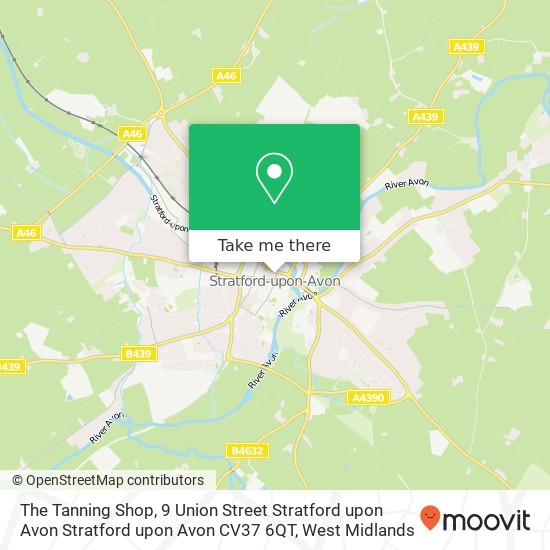 The Tanning Shop, 9 Union Street Stratford upon Avon Stratford upon Avon CV37 6QT map