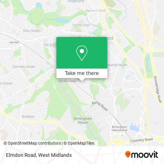 Elmdon Road map