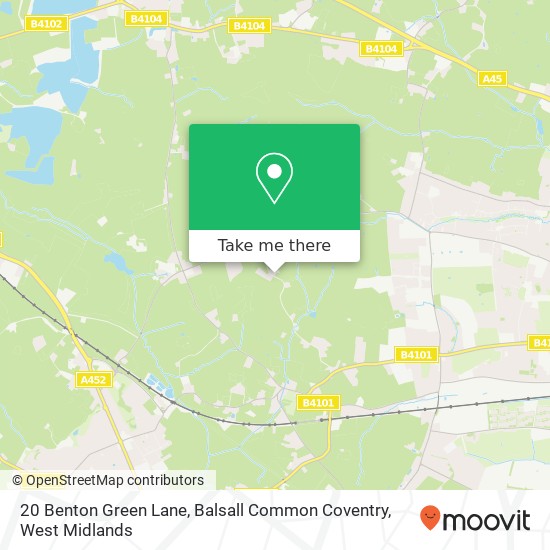 20 Benton Green Lane, Balsall Common Coventry map