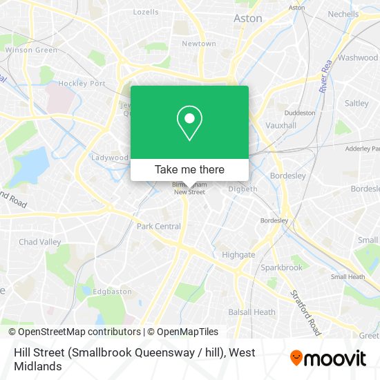 Hill Street (Smallbrook Queensway / hill) map