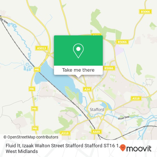 Fluid It, Izaak Walton Street Stafford Stafford ST16 1 map