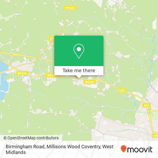 Birmingham Road, Millisons Wood Coventry map