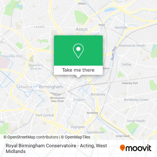 Royal Birmingham Conservatoire - Acting map