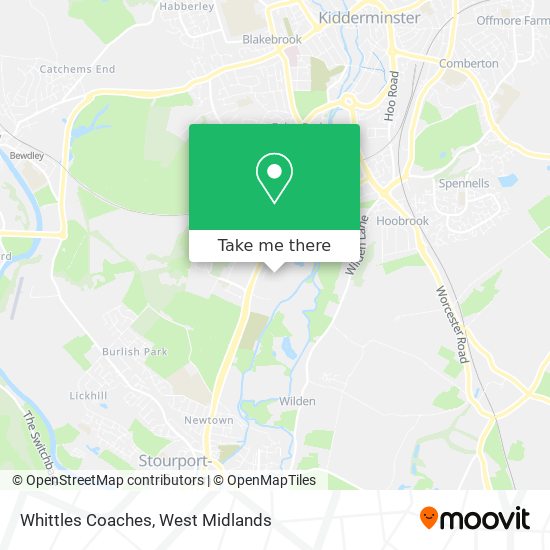 Whittles Coaches map