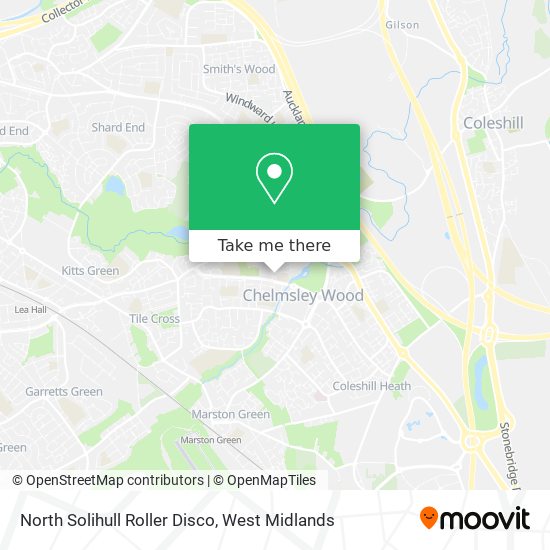 North Solihull Roller Disco map