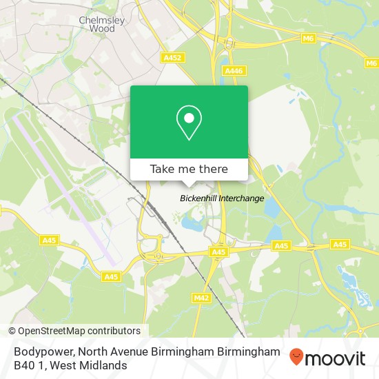 Bodypower, North Avenue Birmingham Birmingham B40 1 map