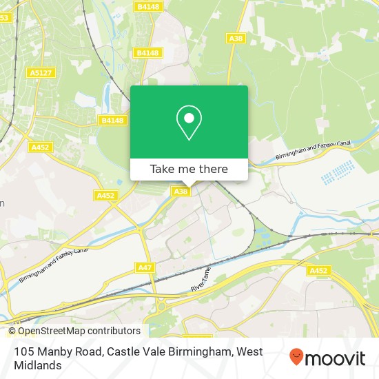 105 Manby Road, Castle Vale Birmingham map