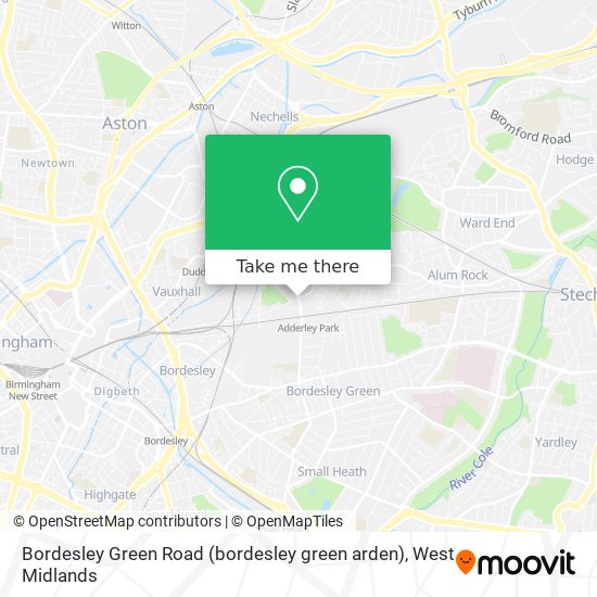 Bordesley Green Road (bordesley green arden) map