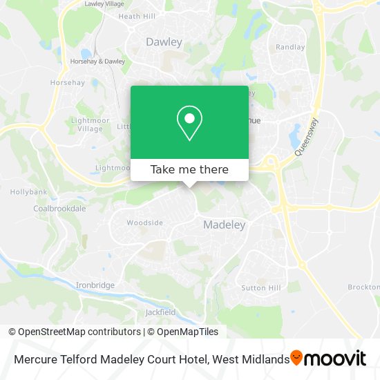 Mercure Telford Madeley Court Hotel map