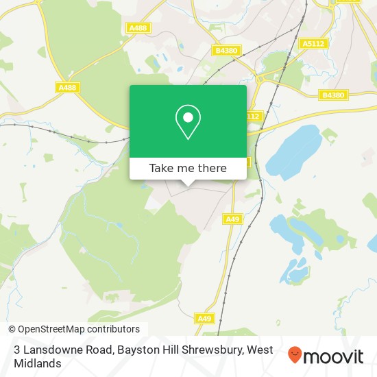 3 Lansdowne Road, Bayston Hill Shrewsbury map