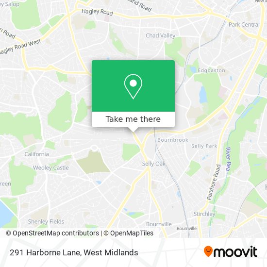 291 Harborne Lane map