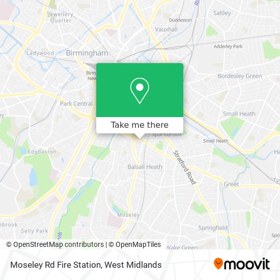 Moseley Rd Fire Station map