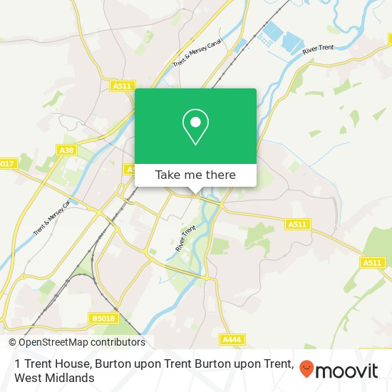 1 Trent House, Burton upon Trent Burton upon Trent map