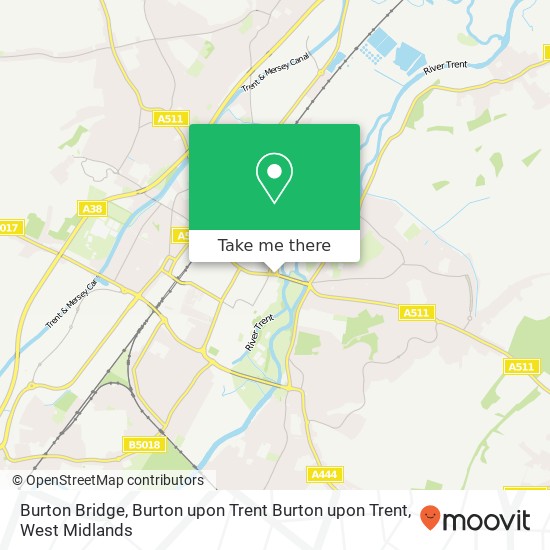 Burton Bridge, Burton upon Trent Burton upon Trent map