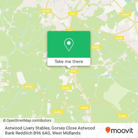 Astwood Livery Stables, Gorsey Close Astwood Bank Redditch B96 6AG map