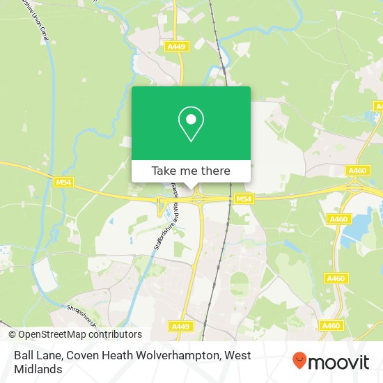 Ball Lane, Coven Heath Wolverhampton map