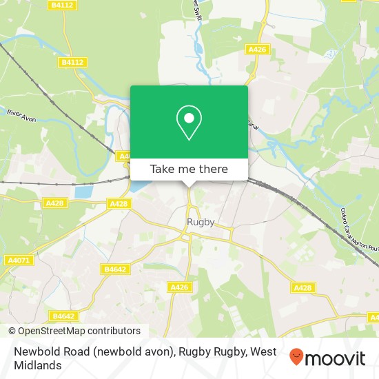 Newbold Road (newbold avon), Rugby Rugby map