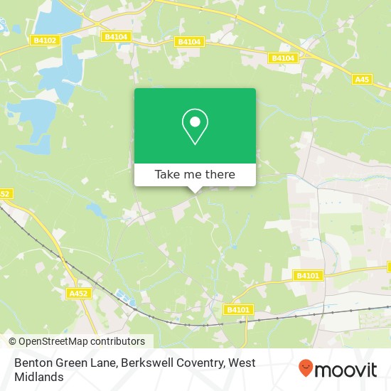 Benton Green Lane, Berkswell Coventry map