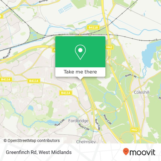 Greenfinch Rd map