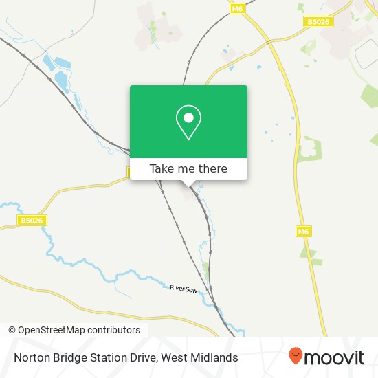 Norton Bridge Station Drive map