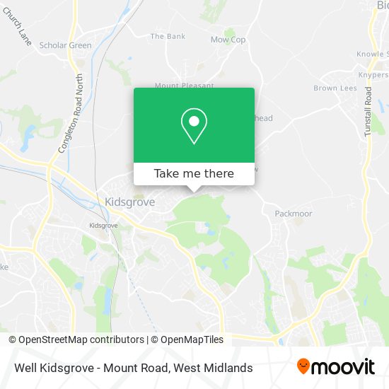 Well Kidsgrove - Mount Road map