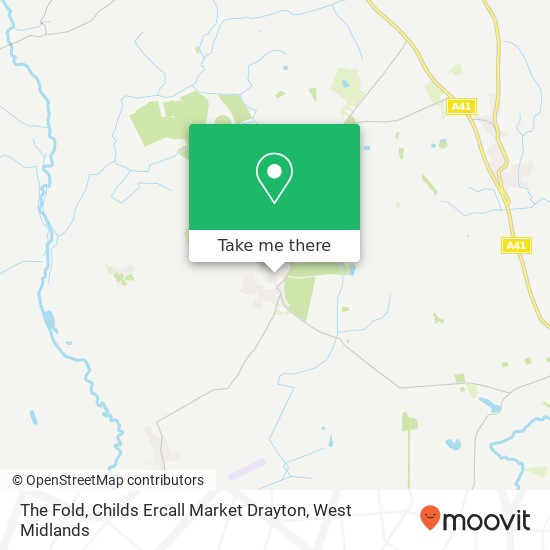 The Fold, Childs Ercall Market Drayton map