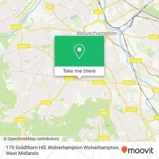 170 Goldthorn Hill, Wolverhampton Wolverhampton map