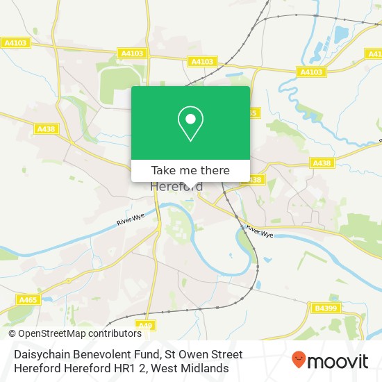 Daisychain Benevolent Fund, St Owen Street Hereford Hereford HR1 2 map