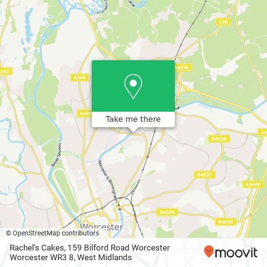 Rachel's Cakes, 159 Bilford Road Worcester Worcester WR3 8 map